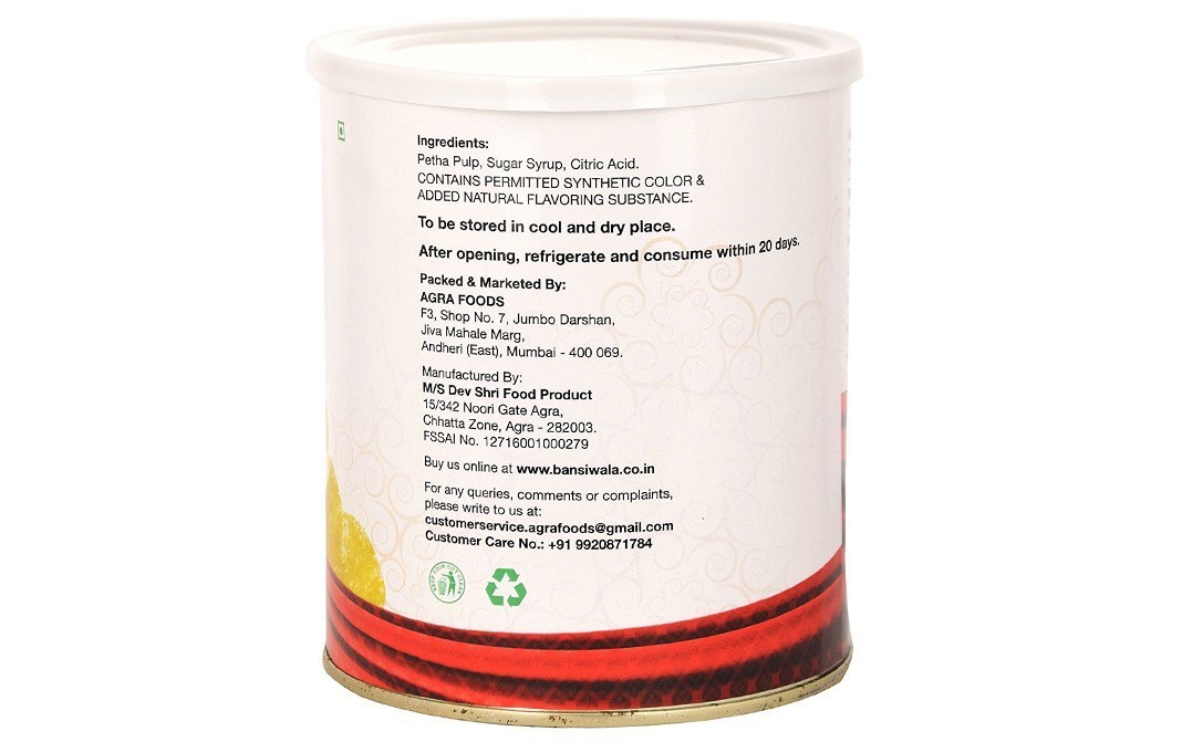 Bansiwala Angoori Petha    Tin  1000 grams